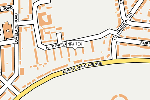 NR4 7EX map - OS OpenMap – Local (Ordnance Survey)