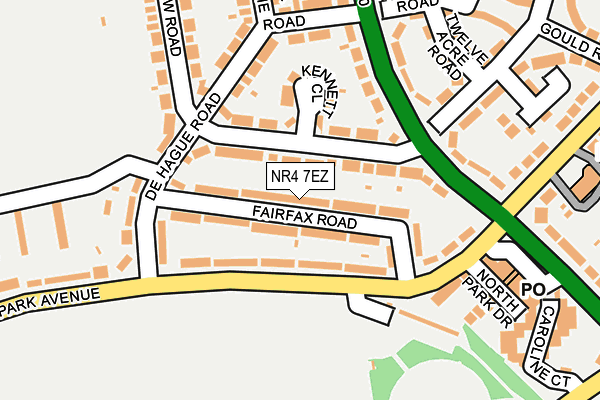 NR4 7EZ map - OS OpenMap – Local (Ordnance Survey)