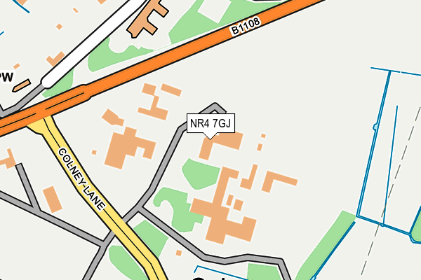 NR4 7GJ map - OS OpenMap – Local (Ordnance Survey)
