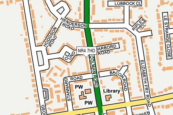 NR4 7HD map - OS OpenMap – Local (Ordnance Survey)