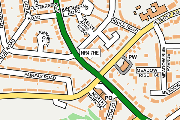 NR4 7HE map - OS OpenMap – Local (Ordnance Survey)