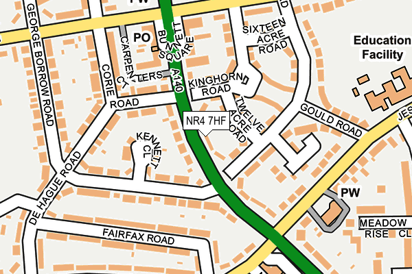 NR4 7HF map - OS OpenMap – Local (Ordnance Survey)