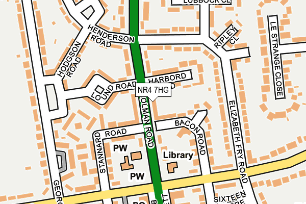 NR4 7HG map - OS OpenMap – Local (Ordnance Survey)