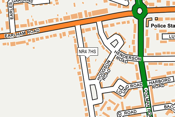 NR4 7HS map - OS OpenMap – Local (Ordnance Survey)