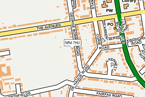 NR4 7HU map - OS OpenMap – Local (Ordnance Survey)