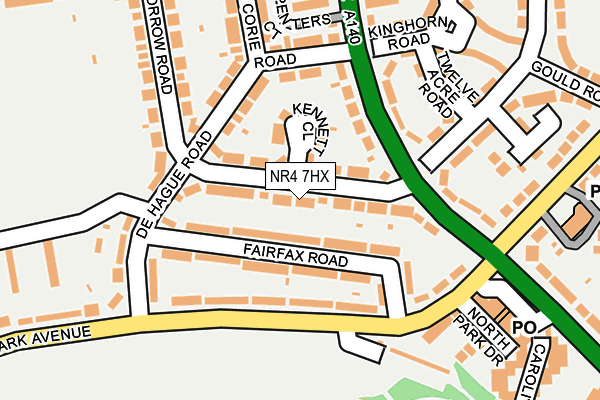 NR4 7HX map - OS OpenMap – Local (Ordnance Survey)
