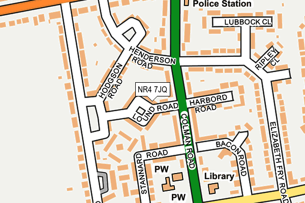 NR4 7JQ map - OS OpenMap – Local (Ordnance Survey)