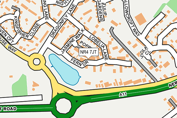 NR4 7JT map - OS OpenMap – Local (Ordnance Survey)