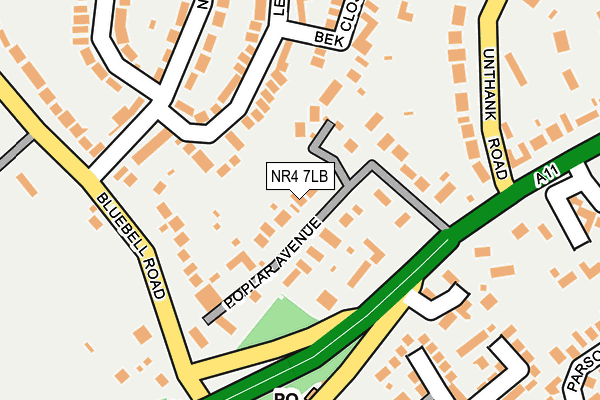 NR4 7LB map - OS OpenMap – Local (Ordnance Survey)