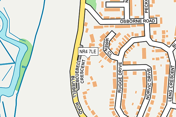 NR4 7LE map - OS OpenMap – Local (Ordnance Survey)