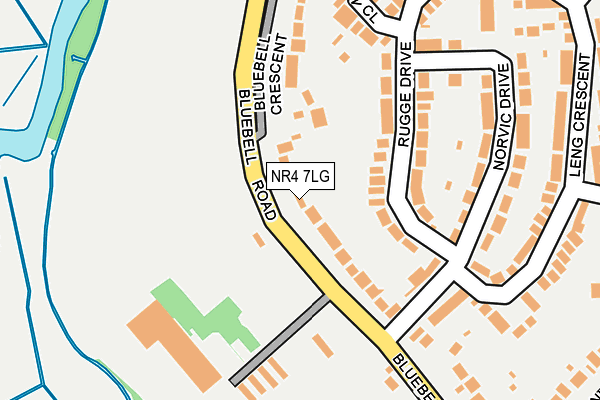 NR4 7LG map - OS OpenMap – Local (Ordnance Survey)