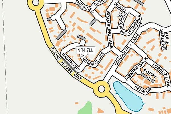 NR4 7LL map - OS OpenMap – Local (Ordnance Survey)