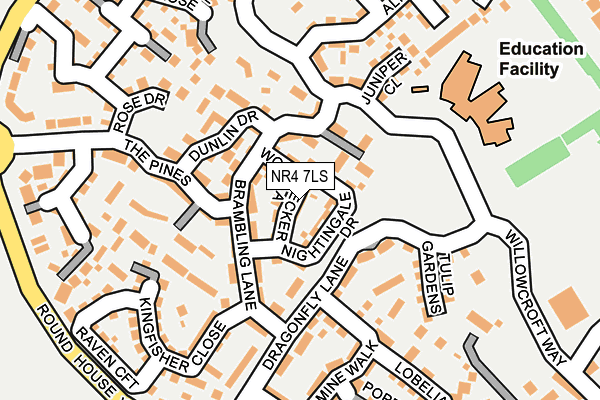 NR4 7LS map - OS OpenMap – Local (Ordnance Survey)