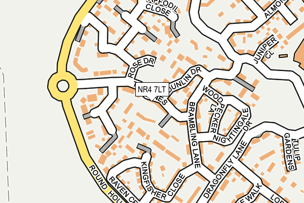NR4 7LT map - OS OpenMap – Local (Ordnance Survey)