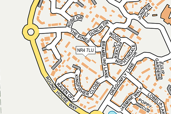 NR4 7LU map - OS OpenMap – Local (Ordnance Survey)