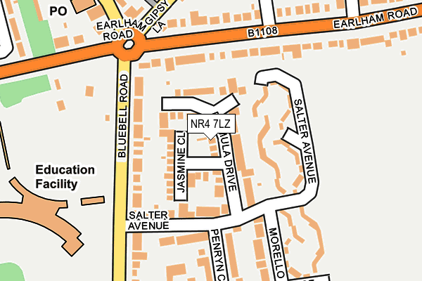 NR4 7LZ map - OS OpenMap – Local (Ordnance Survey)