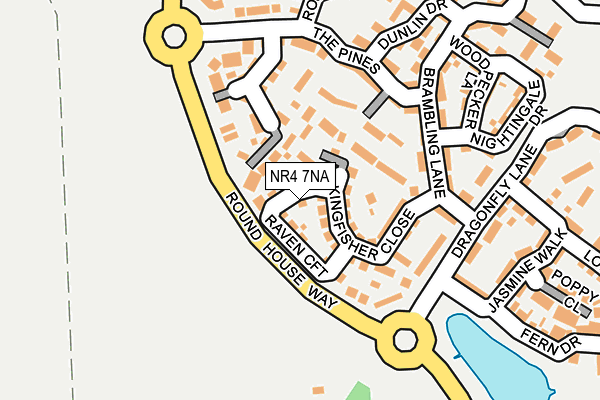 NR4 7NA map - OS OpenMap – Local (Ordnance Survey)