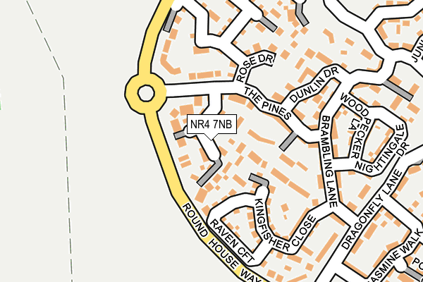 NR4 7NB map - OS OpenMap – Local (Ordnance Survey)