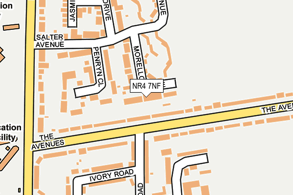 NR4 7NF map - OS OpenMap – Local (Ordnance Survey)