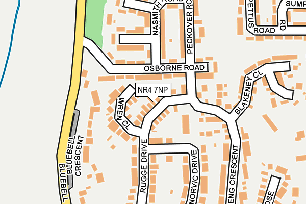 NR4 7NP map - OS OpenMap – Local (Ordnance Survey)