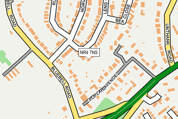 NR4 7NS map - OS OpenMap – Local (Ordnance Survey)