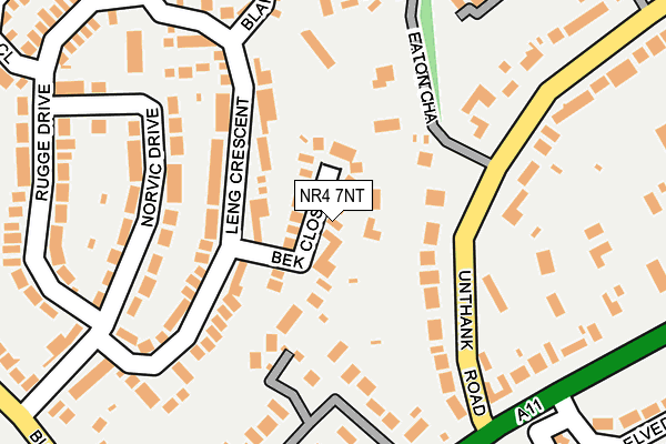 NR4 7NT map - OS OpenMap – Local (Ordnance Survey)