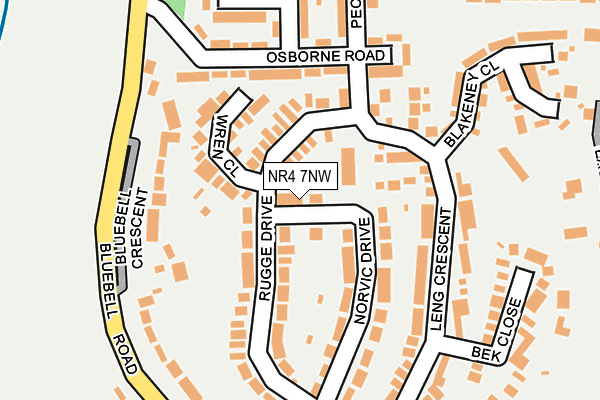 NR4 7NW map - OS OpenMap – Local (Ordnance Survey)