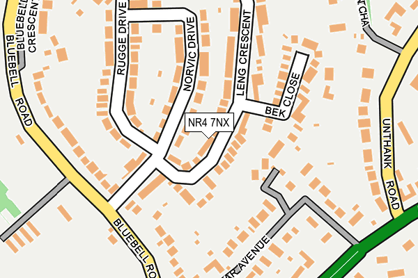NR4 7NX map - OS OpenMap – Local (Ordnance Survey)