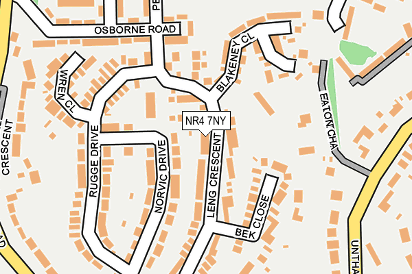 NR4 7NY map - OS OpenMap – Local (Ordnance Survey)