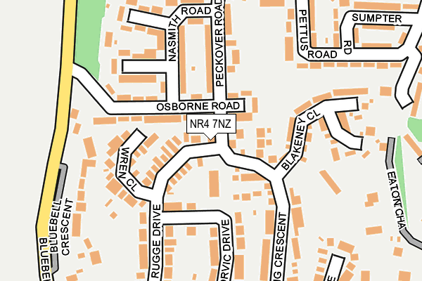 NR4 7NZ map - OS OpenMap – Local (Ordnance Survey)