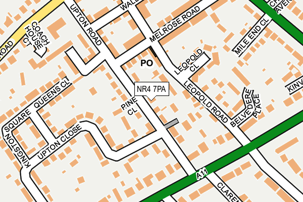 NR4 7PA map - OS OpenMap – Local (Ordnance Survey)