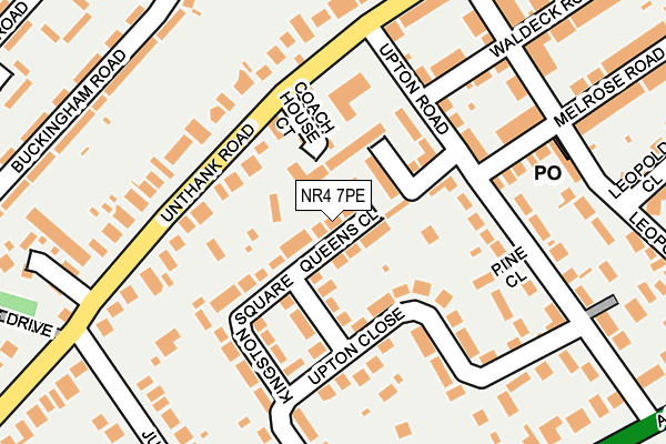 NR4 7PE map - OS OpenMap – Local (Ordnance Survey)