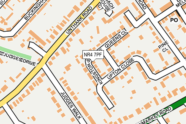 NR4 7PF map - OS OpenMap – Local (Ordnance Survey)