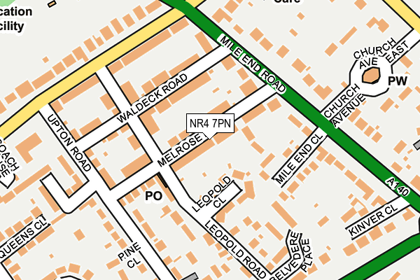 NR4 7PN map - OS OpenMap – Local (Ordnance Survey)