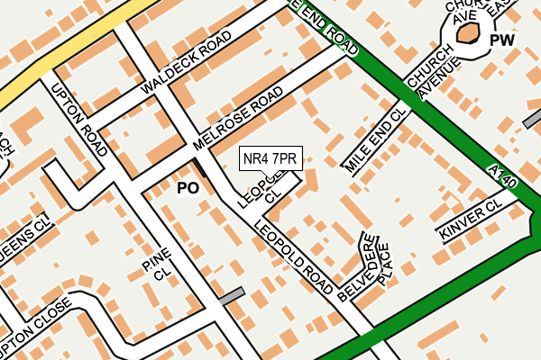 NR4 7PR map - OS OpenMap – Local (Ordnance Survey)