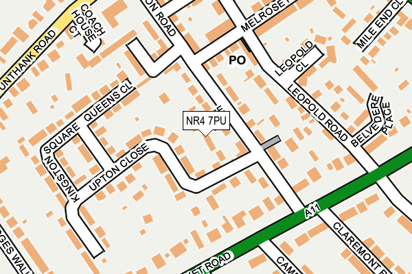NR4 7PU map - OS OpenMap – Local (Ordnance Survey)