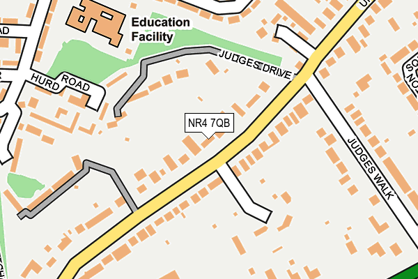 NR4 7QB map - OS OpenMap – Local (Ordnance Survey)