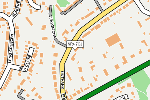 NR4 7QJ map - OS OpenMap – Local (Ordnance Survey)