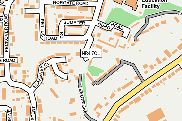 NR4 7QL map - OS OpenMap – Local (Ordnance Survey)