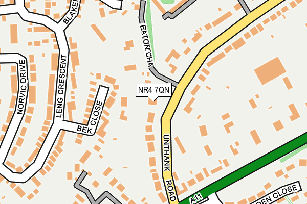 NR4 7QN map - OS OpenMap – Local (Ordnance Survey)