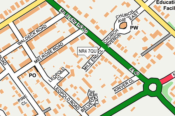 NR4 7QU map - OS OpenMap – Local (Ordnance Survey)