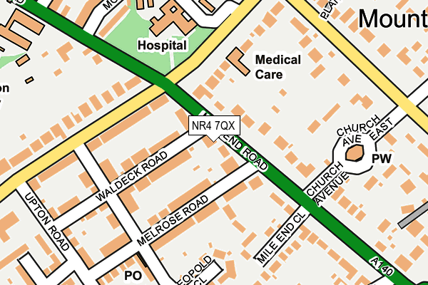 NR4 7QX map - OS OpenMap – Local (Ordnance Survey)