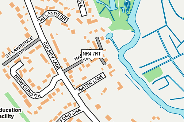 NR4 7RT map - OS OpenMap – Local (Ordnance Survey)
