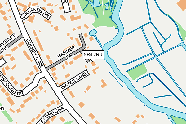 NR4 7RU map - OS OpenMap – Local (Ordnance Survey)