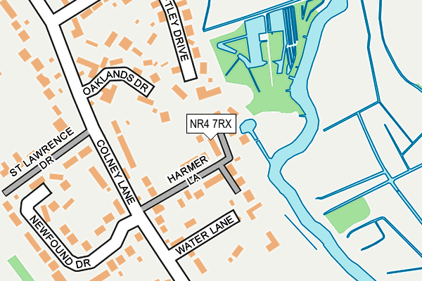 NR4 7RX map - OS OpenMap – Local (Ordnance Survey)