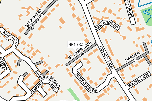 NR4 7RZ map - OS OpenMap – Local (Ordnance Survey)