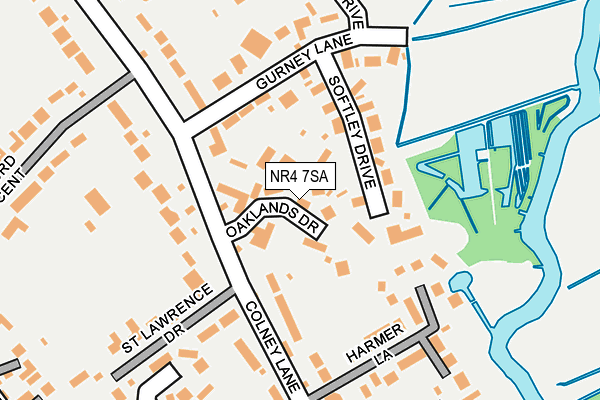 NR4 7SA map - OS OpenMap – Local (Ordnance Survey)