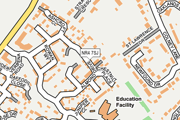 NR4 7SJ map - OS OpenMap – Local (Ordnance Survey)