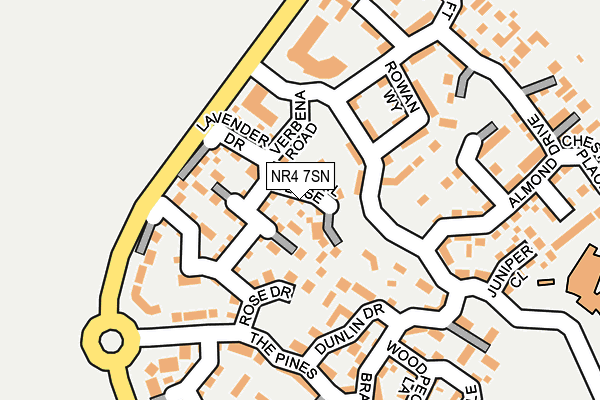 NR4 7SN map - OS OpenMap – Local (Ordnance Survey)