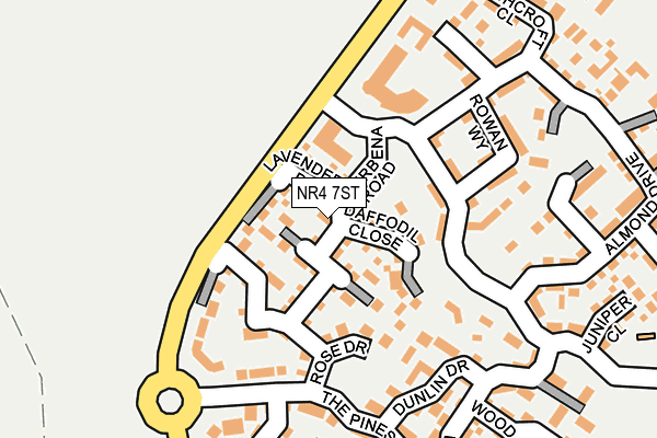 NR4 7ST map - OS OpenMap – Local (Ordnance Survey)